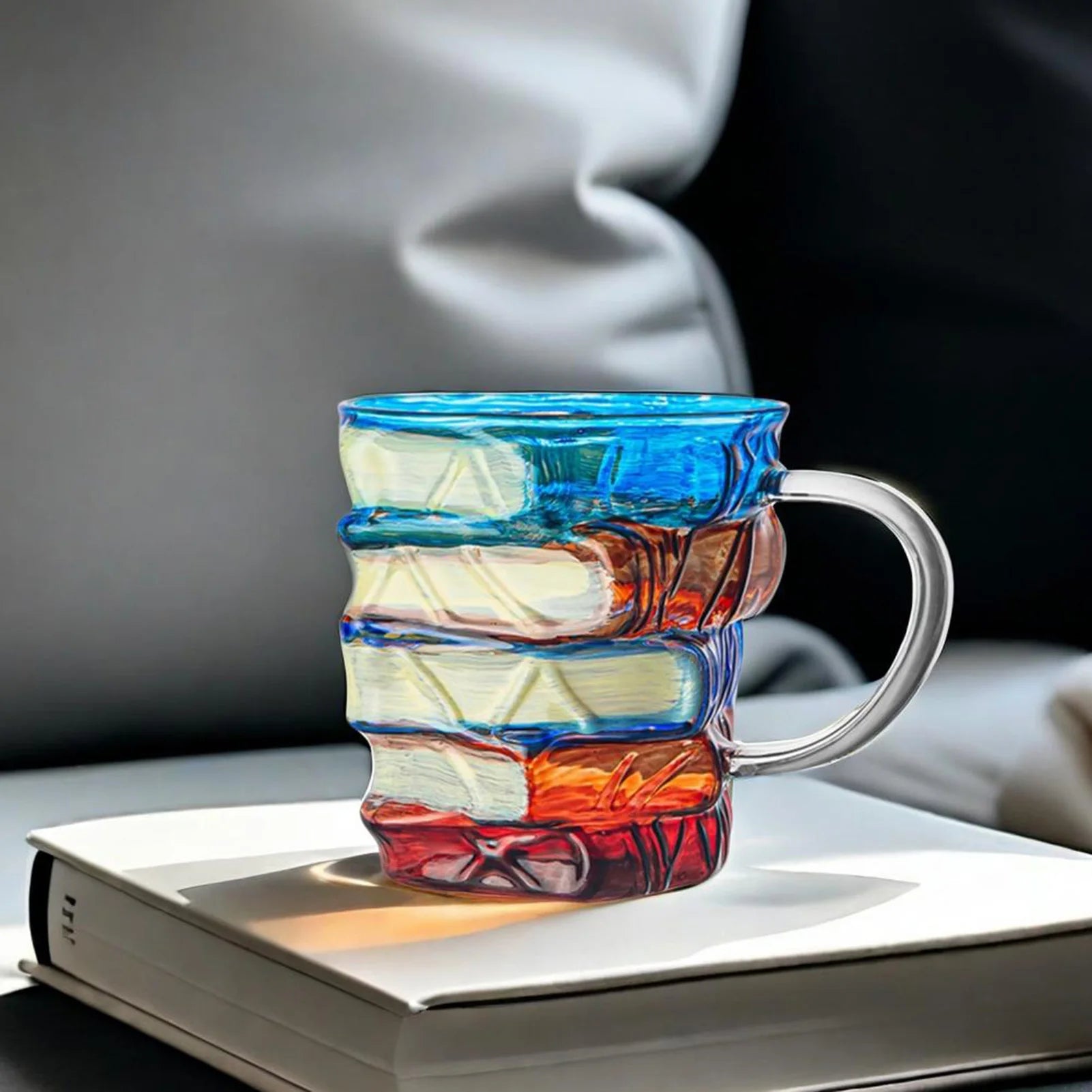 Painted Book Mug Novelty Coffee Mugs Unique Coffee Mugs with Vintage Novel Design for Readers Writers and Librarians Peaceful Pleasures Health and Wellness