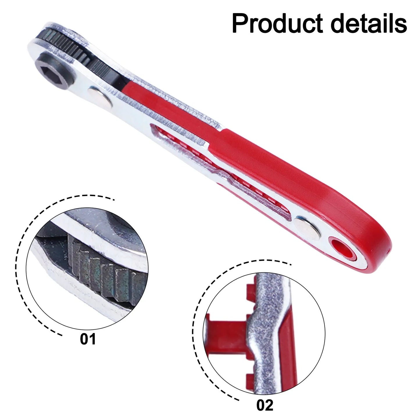 Mini Magnetic Ratchet Wrench 1 4 Hex Shank Screwdriver Bits Square