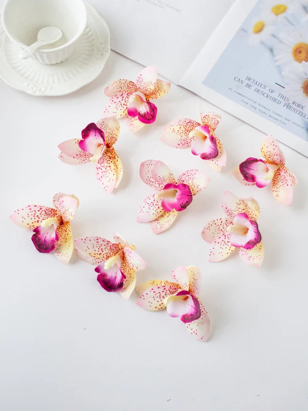Silk Orchid Artificial Flowers 20/40PCS – Wedding & Home Decor