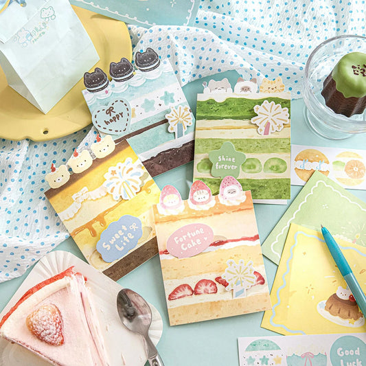 Sparkling Sand Card&envelope Colorful Cake Shop Series Student Peaceful Pleasures Health and Wellness