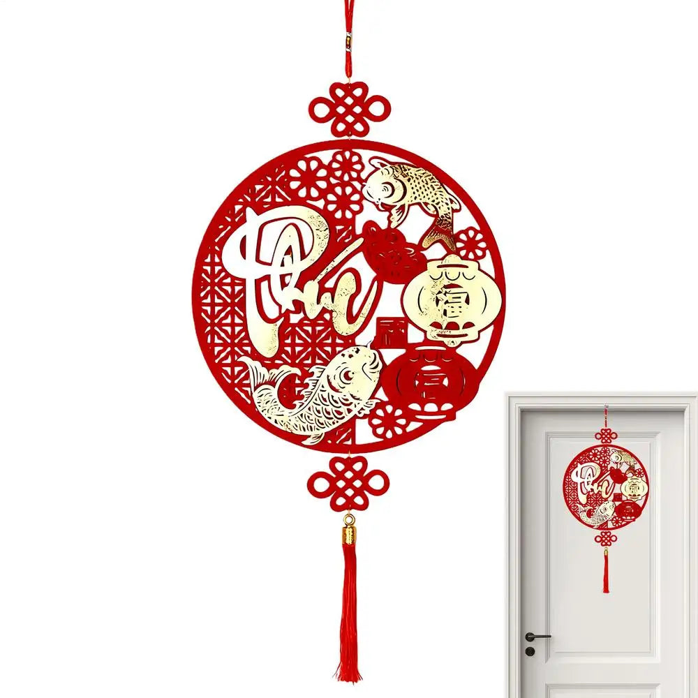 Chinese New Year Decorations Vietnamese Holiday Pendant 2026 Spring Festival Red And Gold Wall Decorations For Home Office Car Peaceful Pleasures Health and Wellness O China Mainland