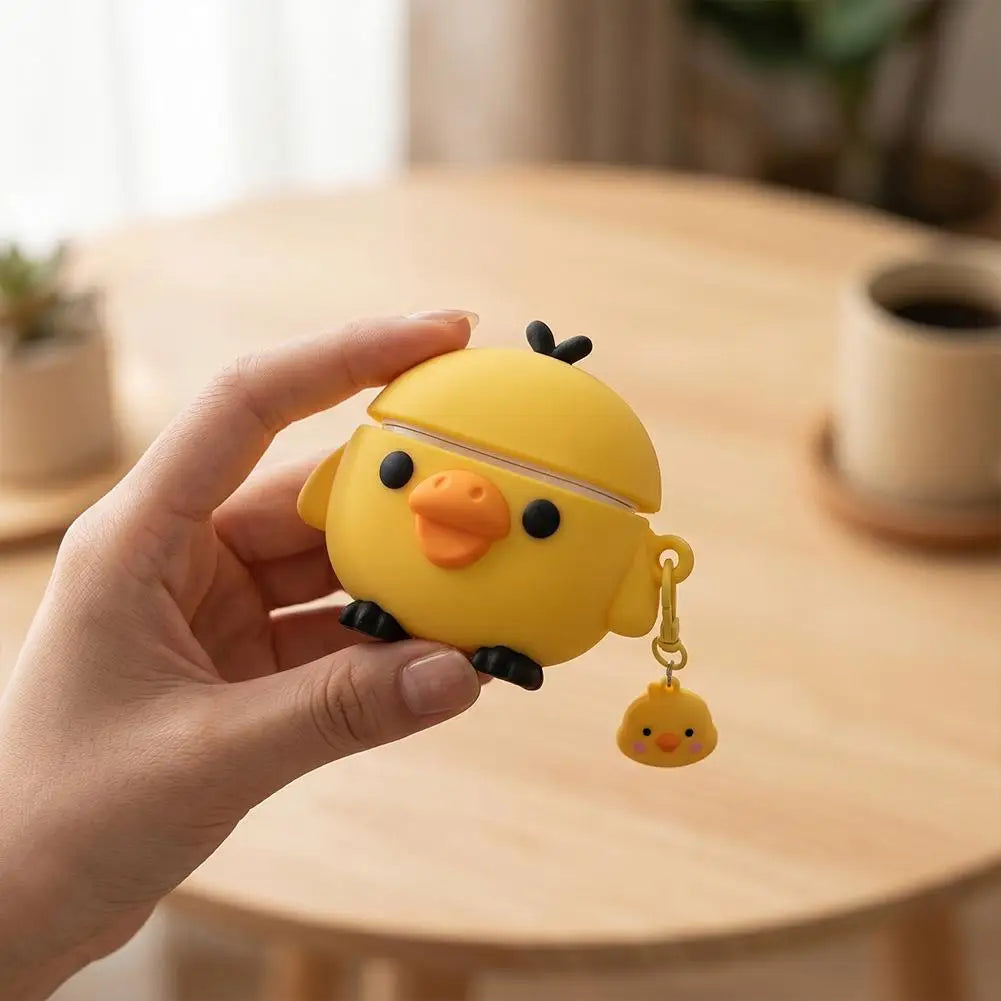 Yellow Chick Design Bluetooth Headset Protective Cover For AirPods Pro3 Light Protable Soft Silicone Earphones Protective Case Peaceful Pleasures Health and Wellness