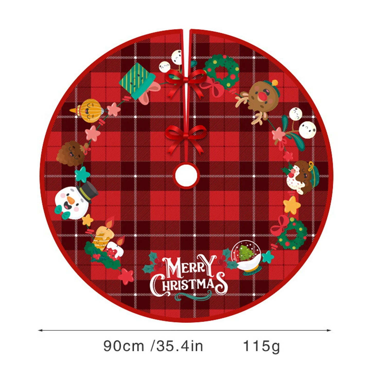 Large Round Christmas Tree Mat Non-Slip Floor Mat Carpet Home Decor Rugs Suitable for Living Room Study Peaceful Pleasures Health and Wellness