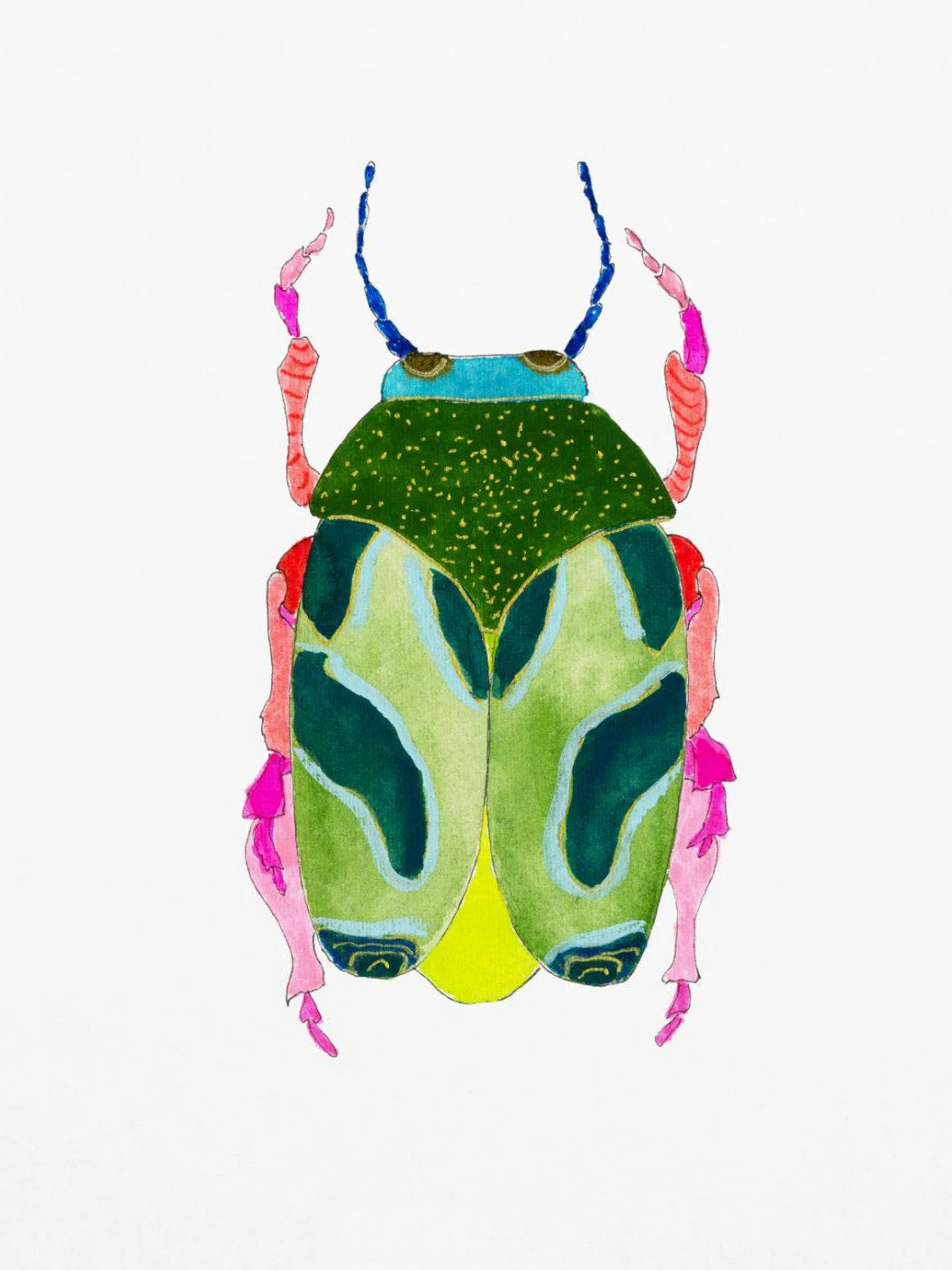 Watercolor Insect Canvas Print | Nursery & Kids Room Wall Art