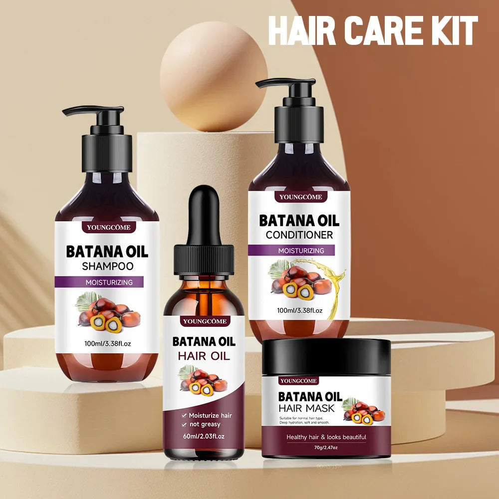 Batana Oil Hair Care Kit – Shampoo, Mask & Keratin Conditioner