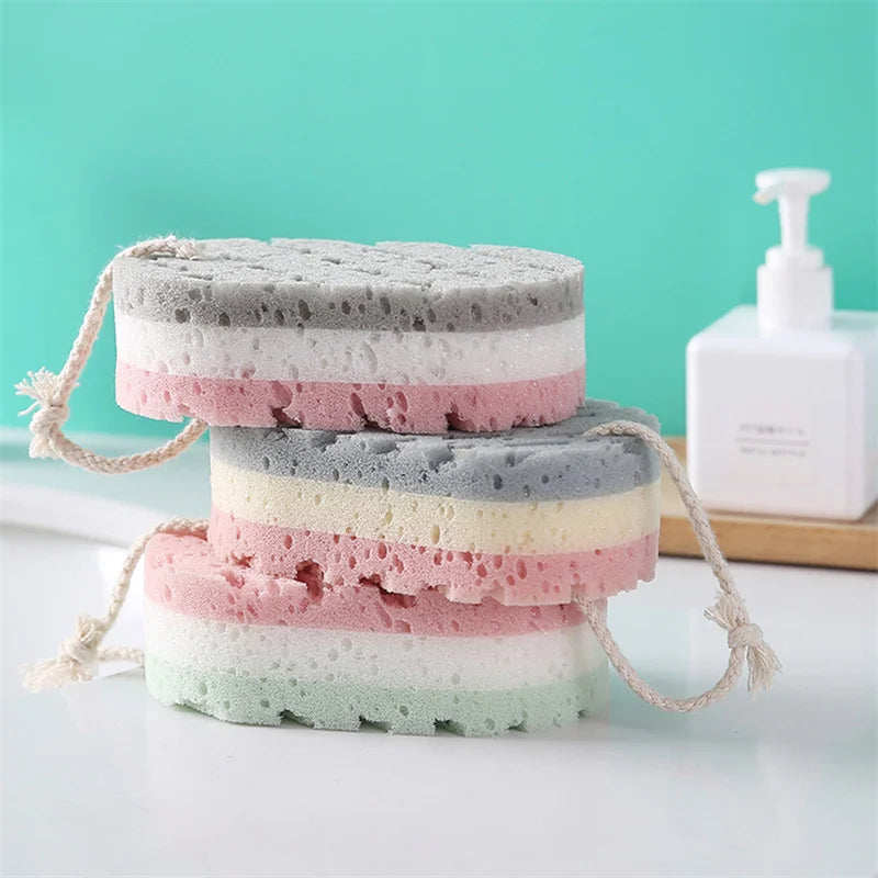 Bath Sponge Body Scrub Bast Wisp Massage Brush Body Washcloth Skin Scrubber Relax Exfoliating Skincare Shower Accessories Peaceful Pleasures Health and Wellness