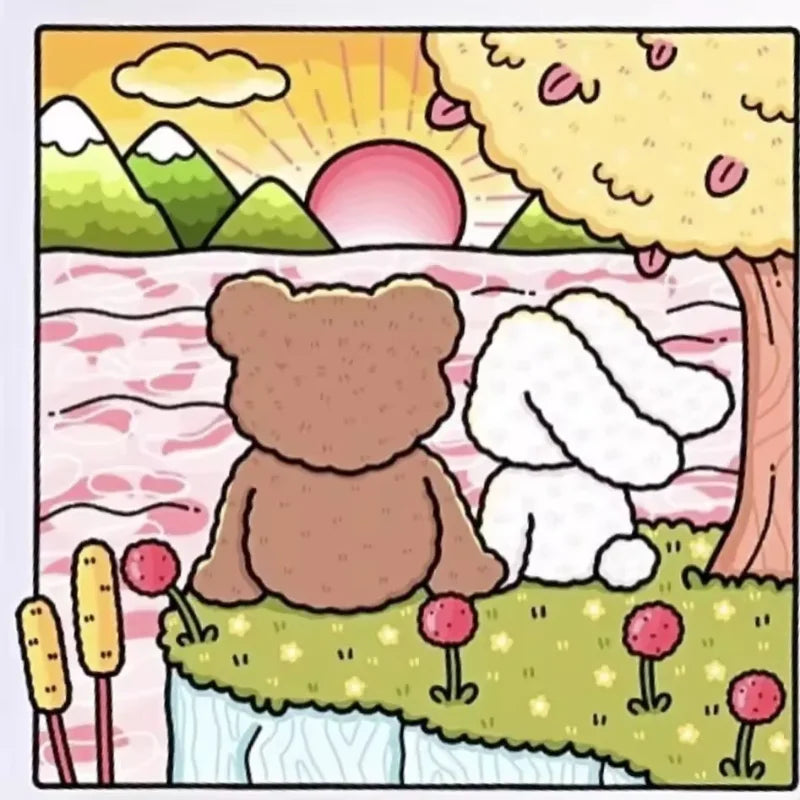 Fuzzy Love Adult Coloring Book Bold Easy Patterns Cute Drawing