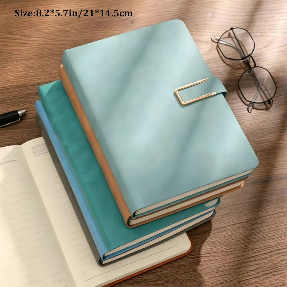A5 Buckle Notebook Business Thick Meeting Office Record Book Pen Slot