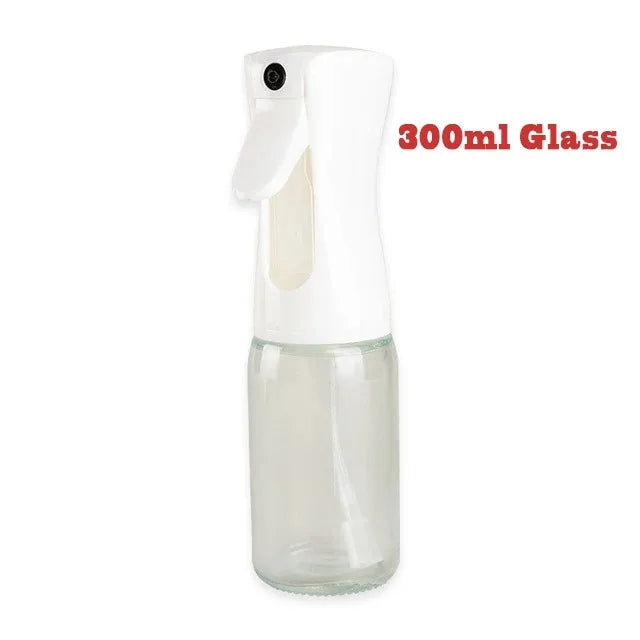 Multipurpose Oil Spray Bottle for Cooking and Grilling with Dropper Bottle, 200ml or 300ml Glass or Plastic Sprayer Dispenser Peaceful Pleasures Health and Wellness 300ML White Glass