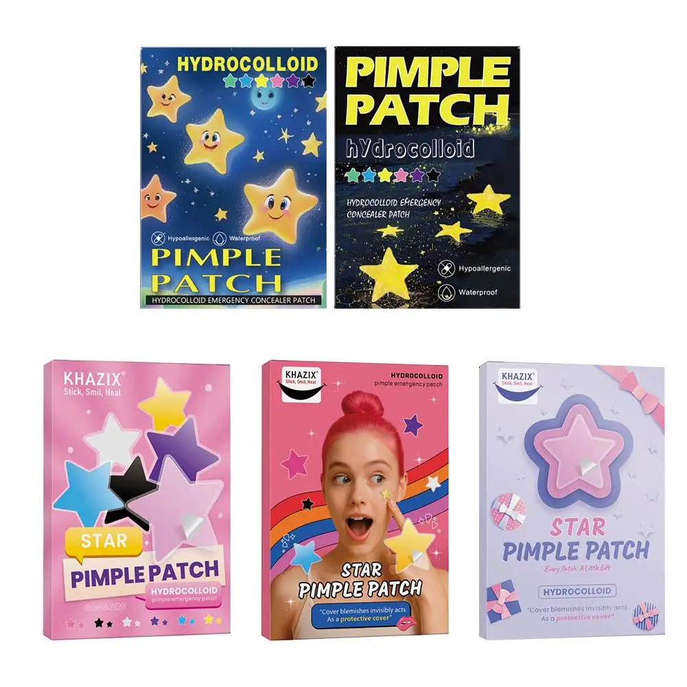1400pcs Hydrocolloid Colorful Pimple Patches Pimple Cover Sticker Star Shaped Invisible Pimple Cover Removal Pimple Patch Peaceful Pleasures Health and Wellness