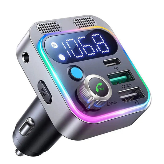 Car Fast Charging Clear Communication 48W Dual Microphone Car Bluetooth Transmitter Mobile Phone Car Charger Peaceful Pleasures Health and Wellness Default Title