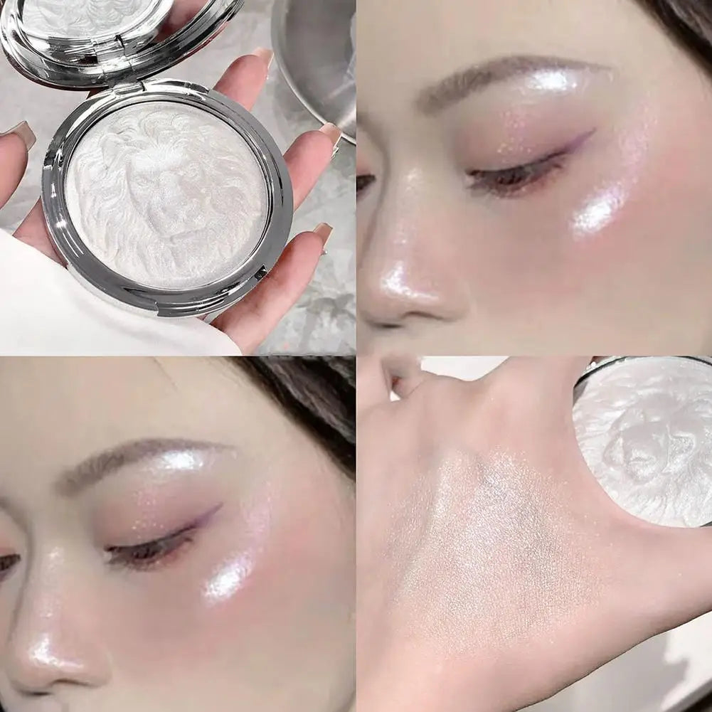 Moonlight White Highlighter Palette Shimmer Diamond Brighten Contour Blush Natural Long-lasting Daily Face Makeup Cosmetics Peaceful Pleasures Health and Wellness Moonlight White