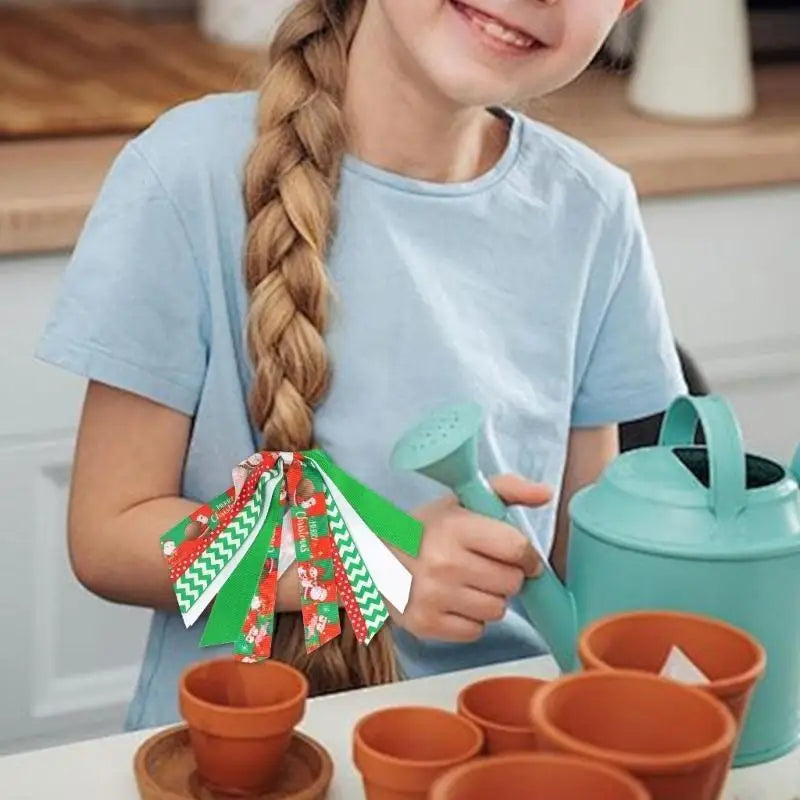 Christmas Silk Scrunchies for Girls – Festive Ponytail Holders