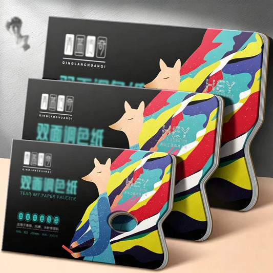 A4 Palette Art Students Disposable Washable Removable Acrylic Paper Peaceful Pleasures Health and Wellness