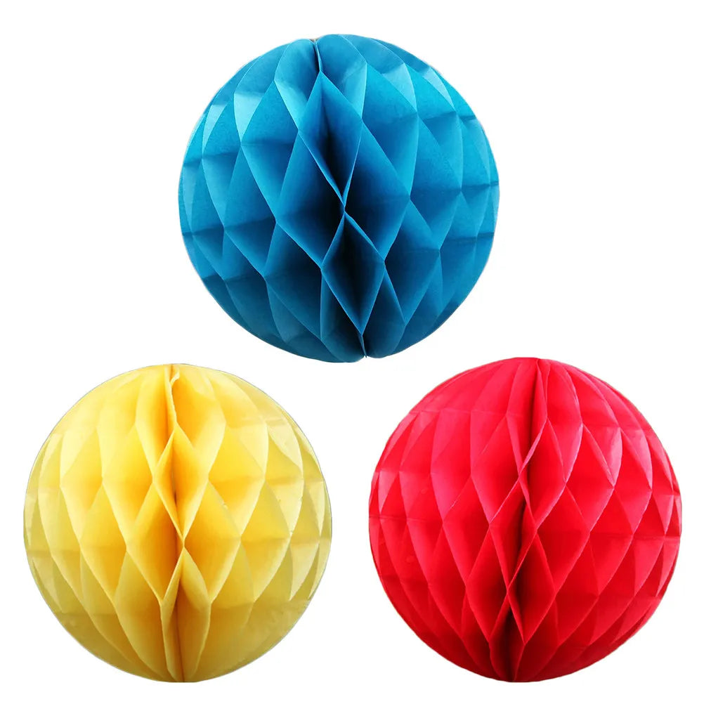 3Pcs 8 Inch Wedding Paper Ball Decor Honeycomb Lanterns for Party Festival Christening Dinner Show Hallway Wall Tree Decoration Peaceful Pleasures Health and Wellness