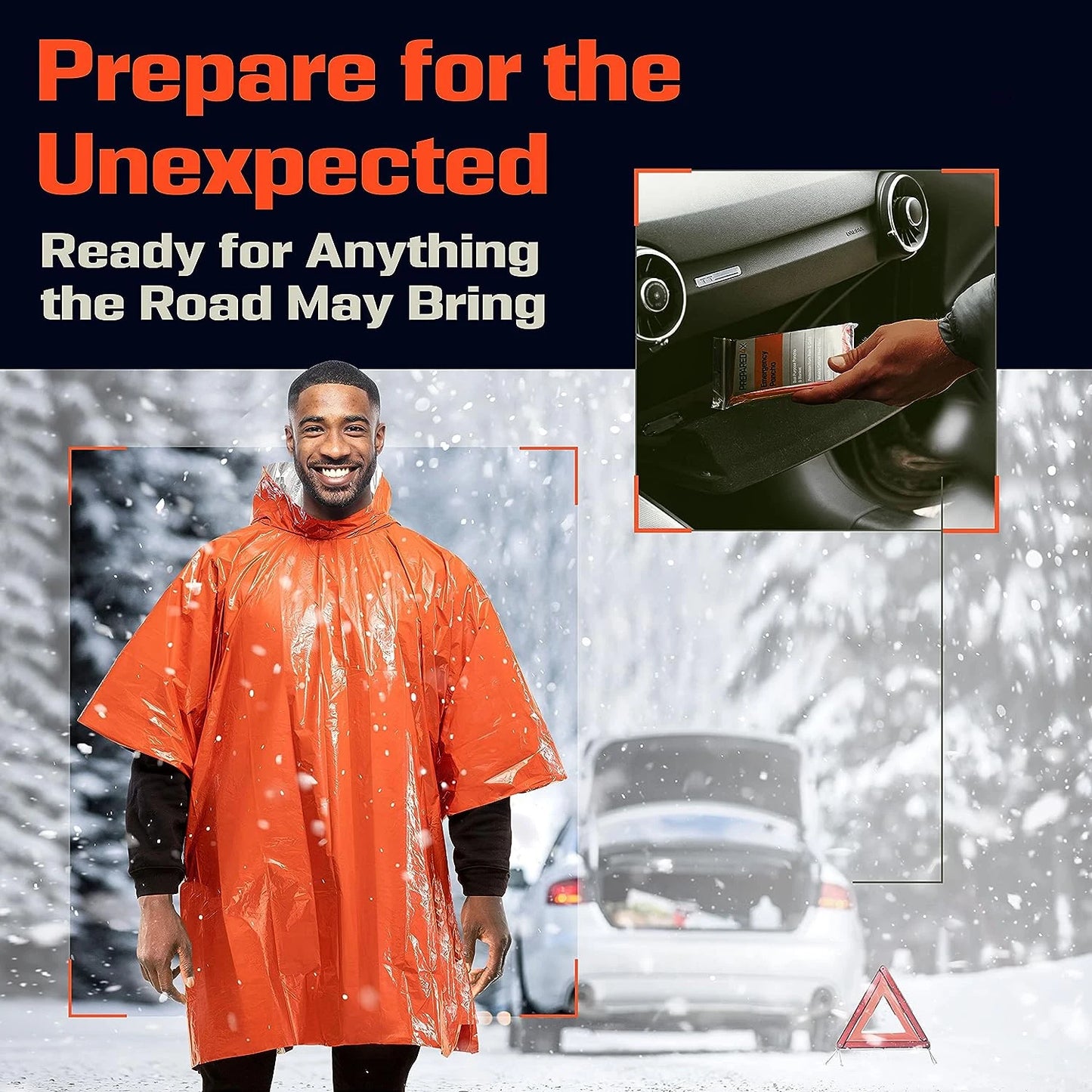Emergency Rain Poncho Thermal Blanket Poncho Weather Proof Outdoor Survival Camping Gear Survival Gadgets Peaceful Pleasures Health and Wellness