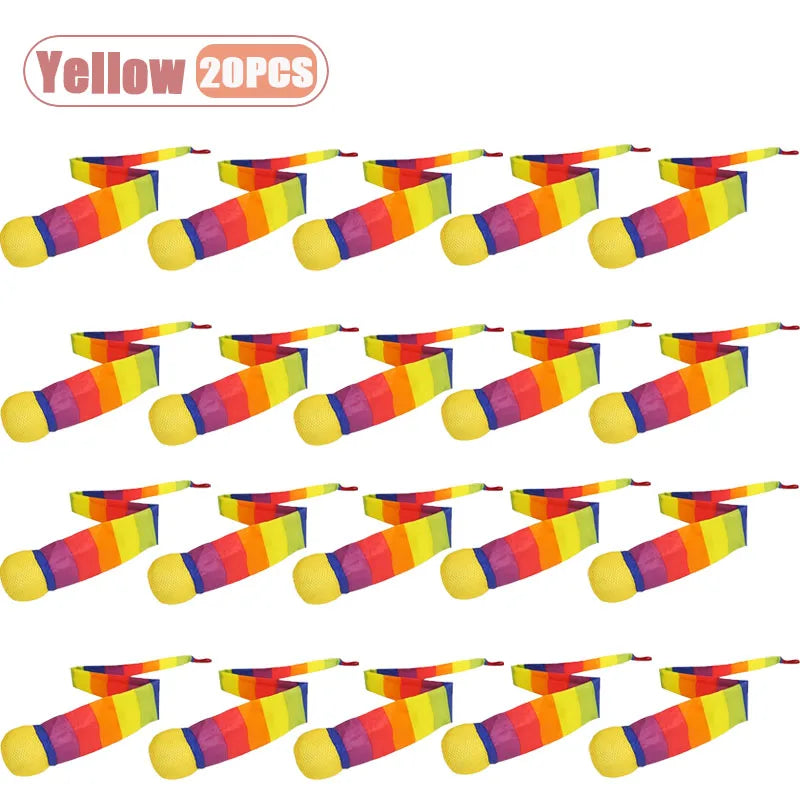 Rainbow Meteor Ball Set 1–20 PCS | Soft Tail Throwing Catching Toy
