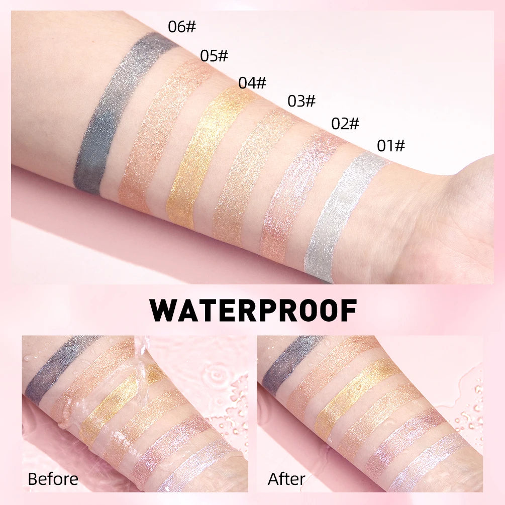 QIBEST shimmer lip gloss beauty girl diamond glitter lip tint waterproof long lasting 6 colors gray flash liquid lipstick makeup Peaceful Pleasures Health and Wellness