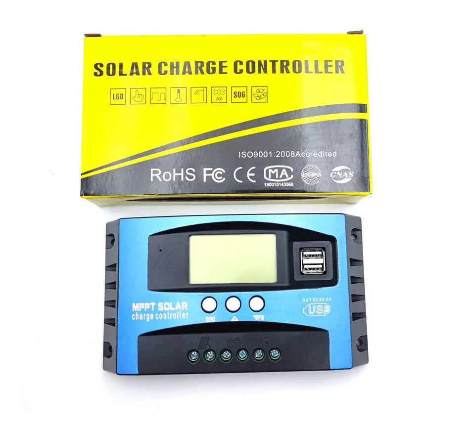 Solar Charge Controller MPPT 30A 50A 80A 100A LCD Display 12V 24V AUTO Dual USB Solar Charge And Discharge Controller Peaceful Pleasures Health and Wellness