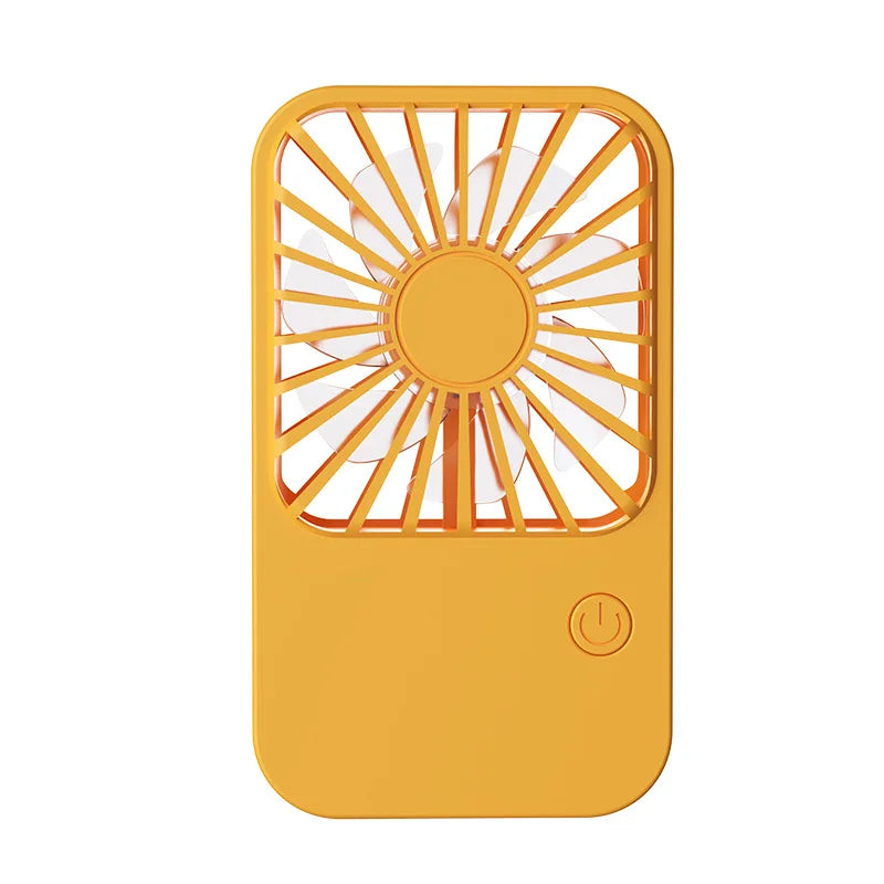  Ultra Thin Portable Pocket Fan USB Rechargeable 3-Speed Adjustable Handheld Fans With Stand 2-in-1 Desk Fan For Outdoor Travel Peaceful Pleasures Health and Wellness Orange