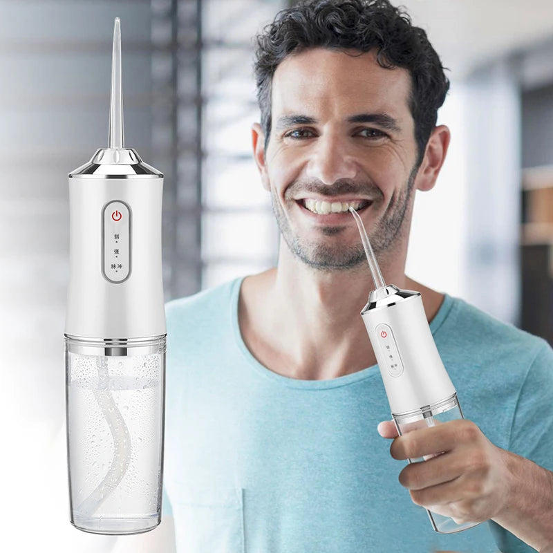 Dental Floss Portable Cordless Oral Irrigator Cleaning Water Spray Dental Flosser Cleaning Device Peaceful Pleasures Health and Wellness