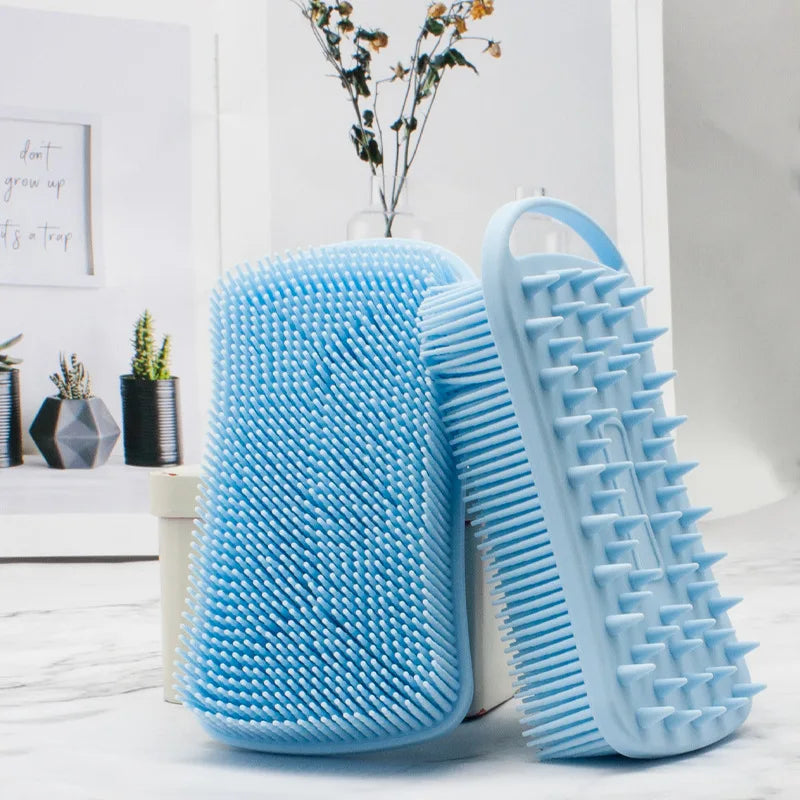 Silicone body scrubber adopts advanced sanitary technology, which is mild and clean, with good foam, durable, and silicone doubl Peaceful Pleasures Health and Wellness