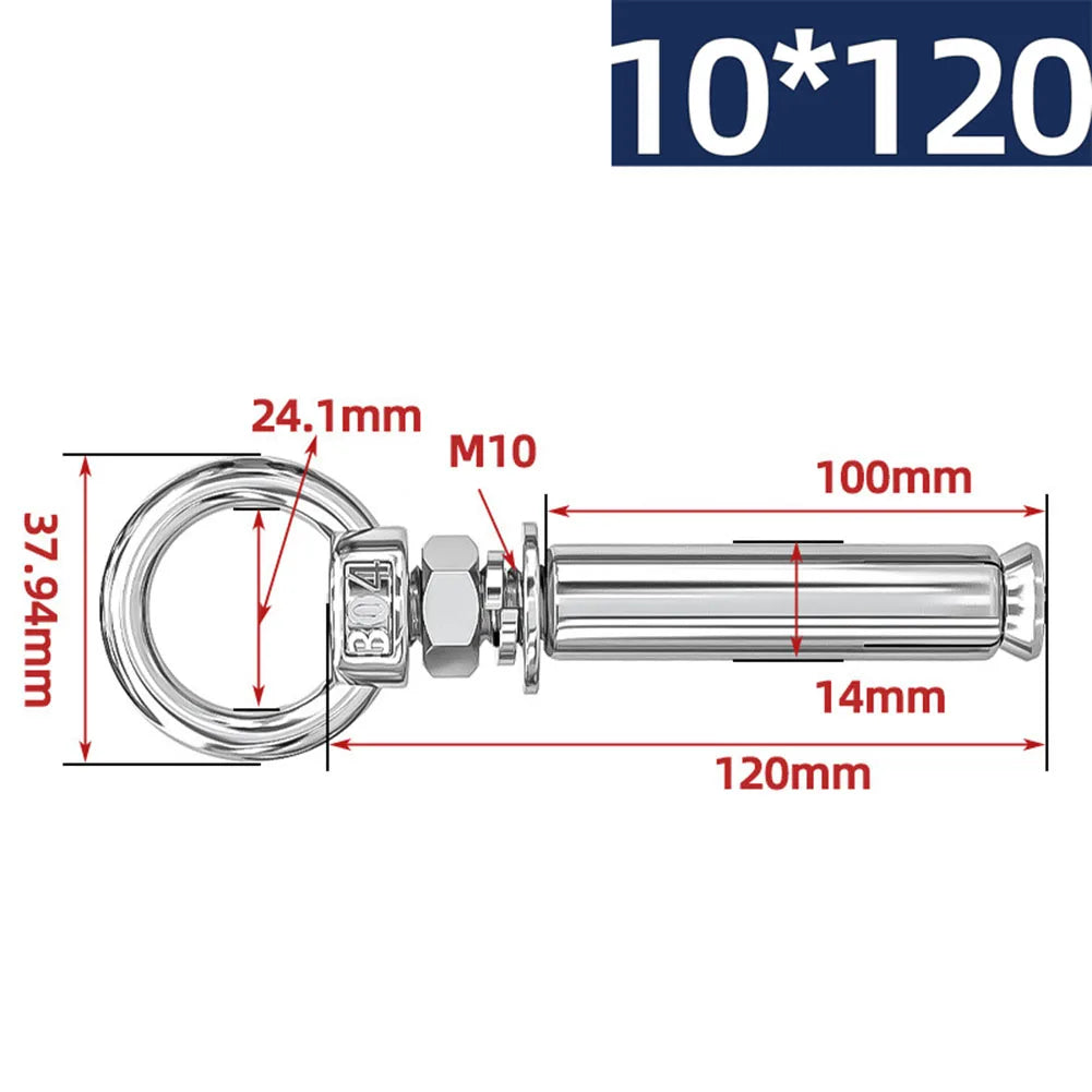 304 Stainless Steel Expansion Bolts Ring Hook Anchor Concrete Eye