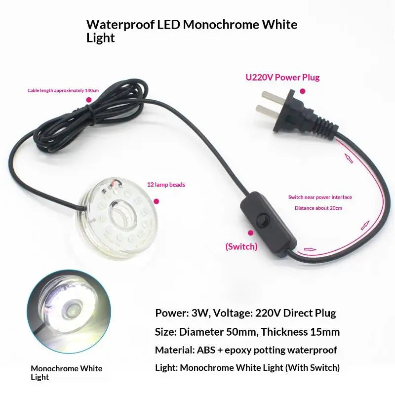 USB LED Submersible Aquarium Light – Colorful Waterproof Lamp