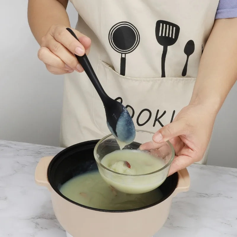 2026 New Silicone Spoon Mixing Soup Spoons Kitchen Mixing Ladle Cooking Utensils Kitchenware Tool for Stirring and Serving Peaceful Pleasures Health and Wellness