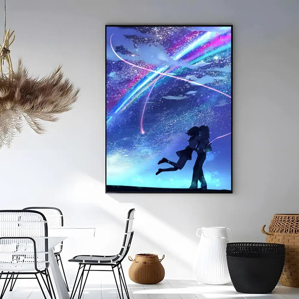 Your Name Anime Watercolor Poster | Self-Adhesive Wall Art