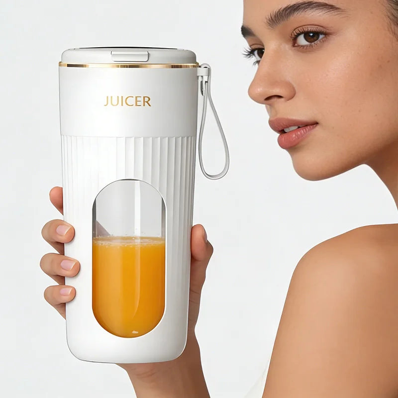 Portable mini electric juicer with stainless steel blade, home USB-charging juicer, new type of small fruit blender Peaceful Pleasures Health and Wellness