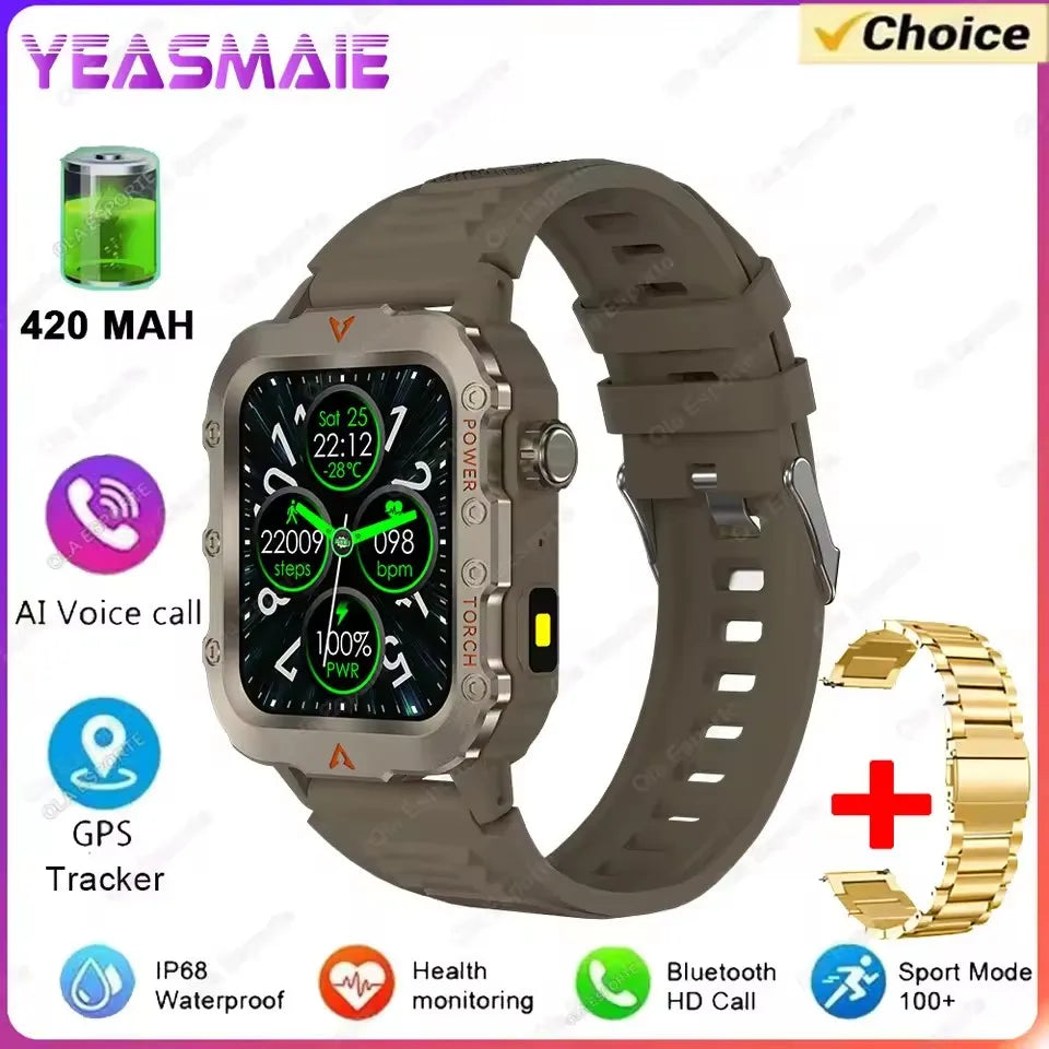Ola Esporte Military Smartwatch – GPS, Heart Rate & Waterproof