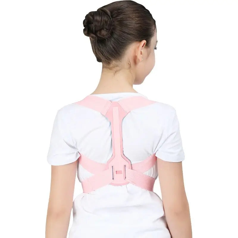Children Adjustable Posture Corrector Back Support Boys Girls Shoulder Belt Rectify Straighten Correction Pain Relief Beauty Kid Peaceful Pleasures Health and Wellness Blue S