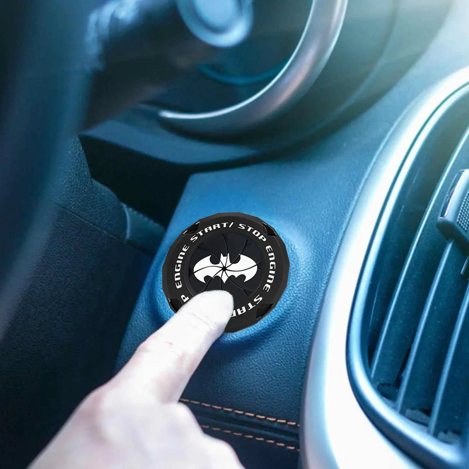 Push Start Button Cover Bat Design Start Stop Button Cover engine start button cover Protective Push Button Cover car accessory Peaceful Pleasures Health and Wellness