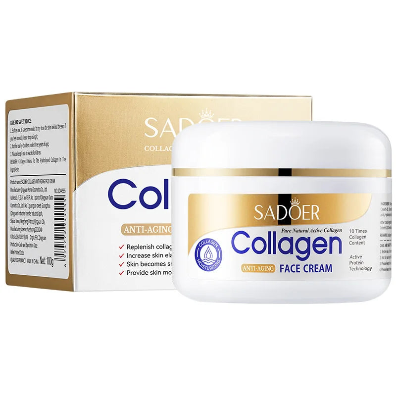 SADOER Collagen Skin Care Kit Eye Cream&Moisturizing Face Cream Anti Dark Circles Anti-aging Moisturizing skincare Skin Care Set Peaceful Pleasures Health and Wellness Face Cream