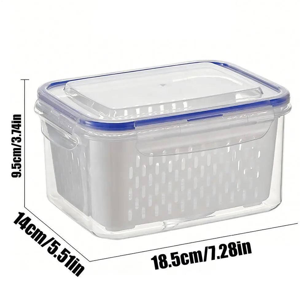 Double Layer Fruit & Veggie Drain Basket Storage Container