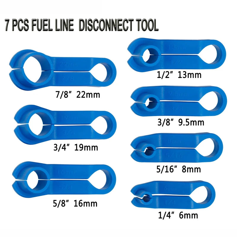 7/16Pc Car Fuel Line Disconnect Tool Set | AC & Oil Cooler