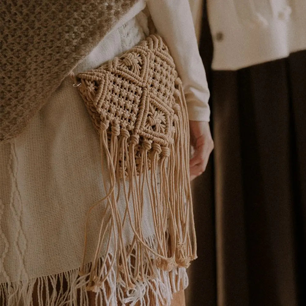 Bohemian Woven Tassel Shoulder Bag | Women's Crossbody Purse