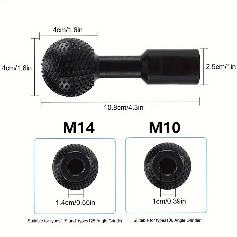 10/14mm Sphere Rotary Grinding Head – Wood Carving Engraving Bit Peaceful Pleasures Health and Wellness