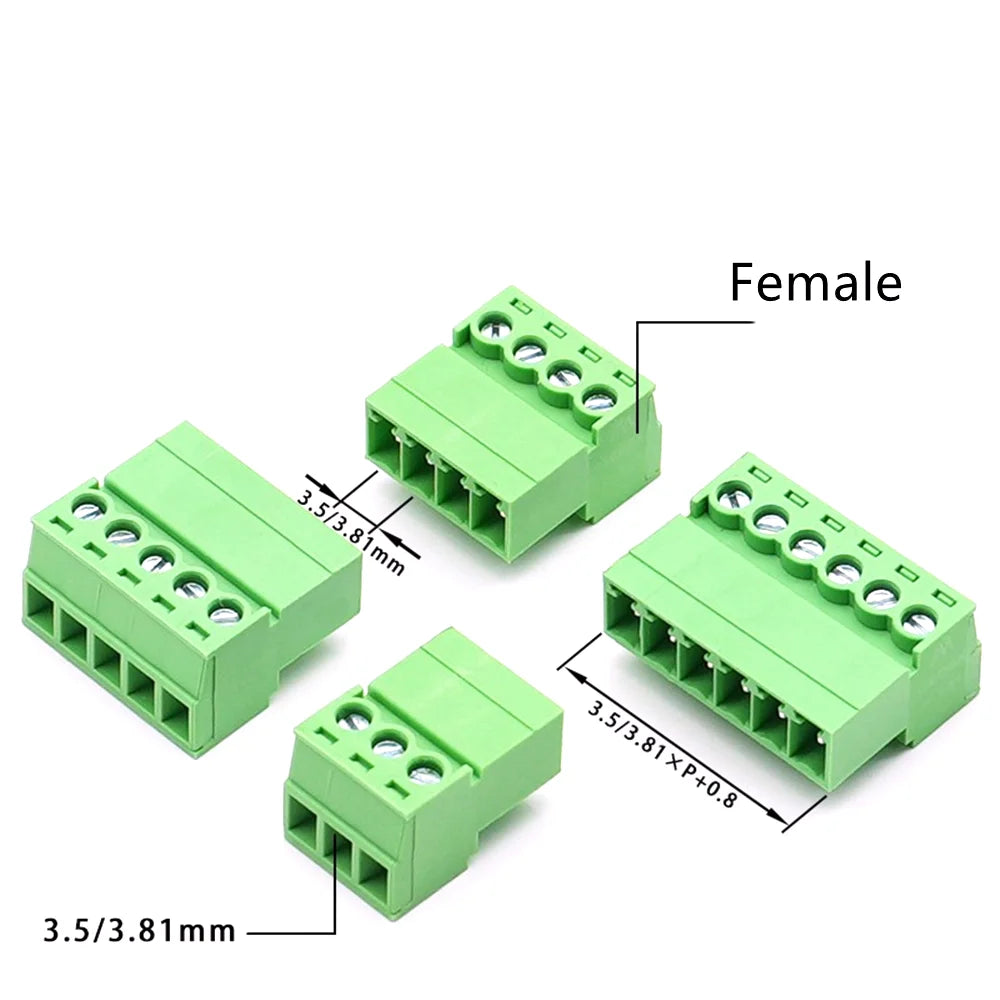 10PCS 15EDGKP 3.81mm/3.5mm Welding Free Aerial Docking Plug-in Terminal Block Female Socket 2P 3P 4P-12P 3.5/3.81 Pitch Peaceful Pleasures Health and Wellness