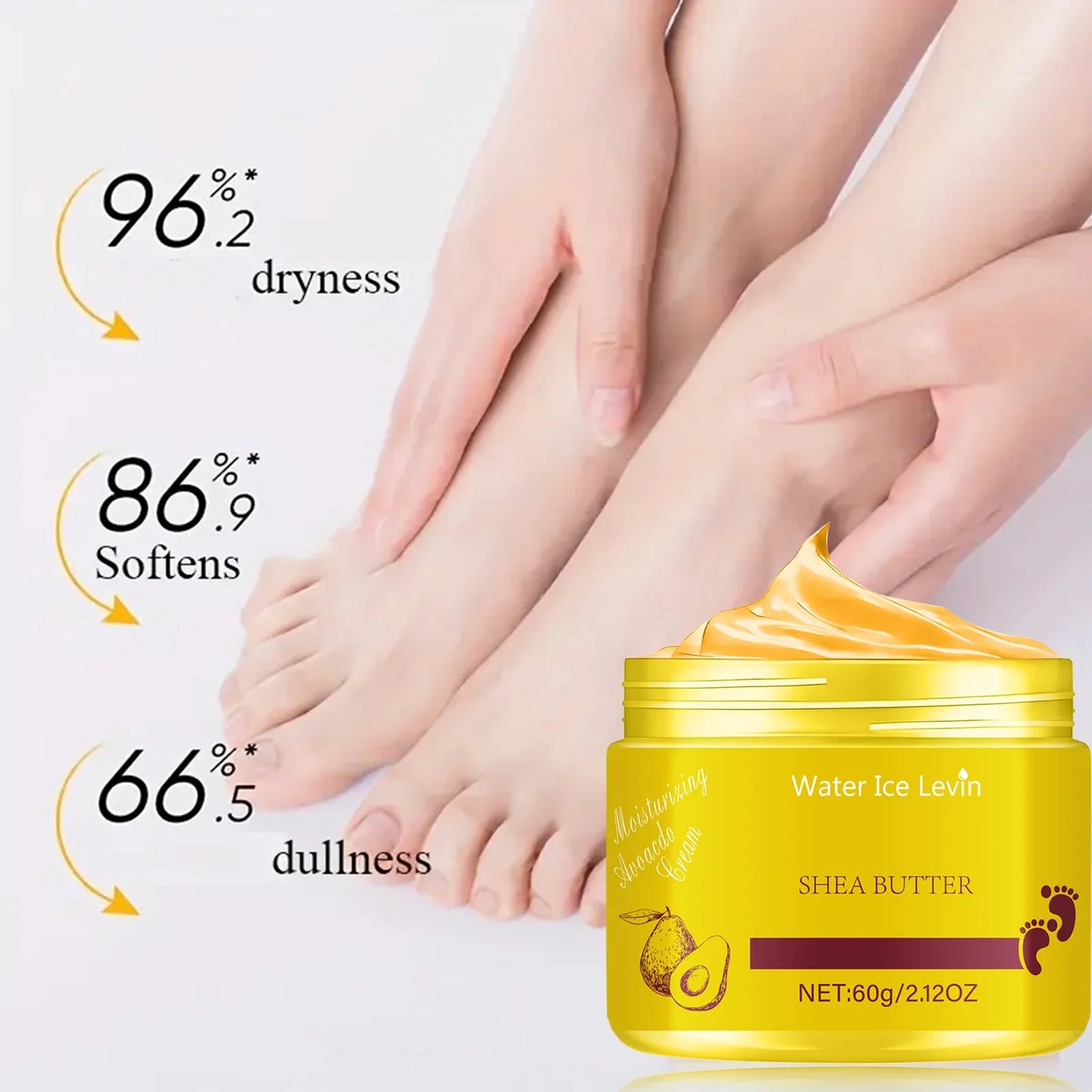 Pure Shea Butter Foot Cream 60g – All-Day Moisture & Softness