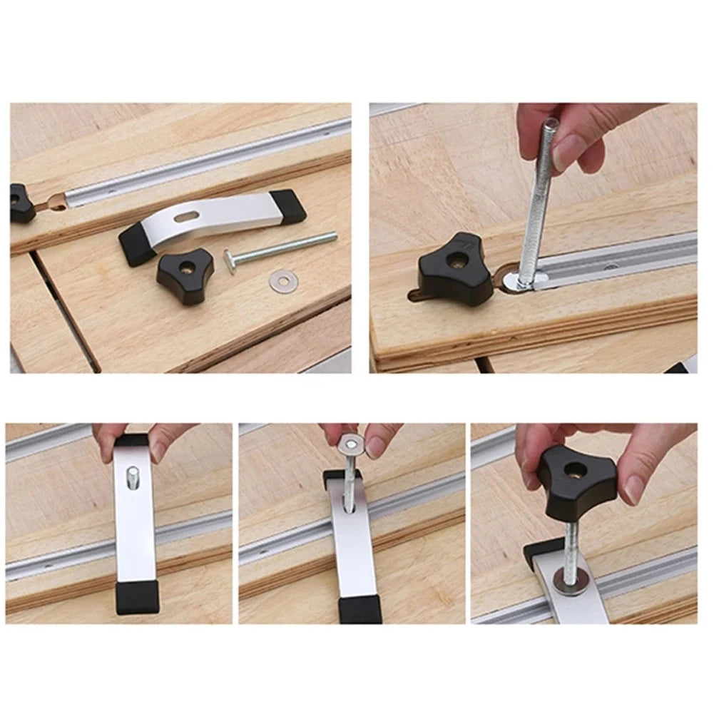 400- Woodworking Chute Rail T-track Aluminum Alloy T Screws Quick