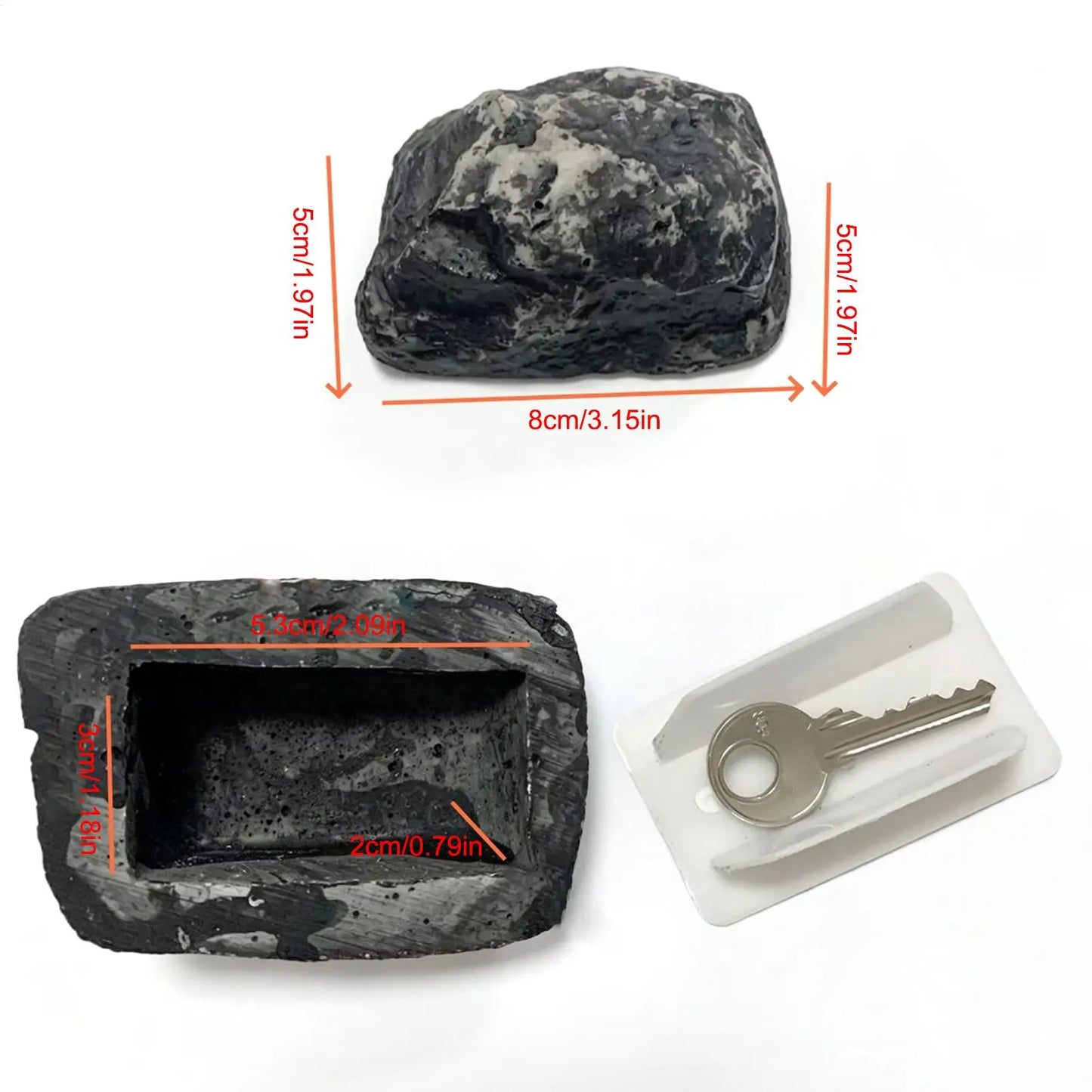 Fake Rock Key Hider – Outdoor Spare Key Storage Box