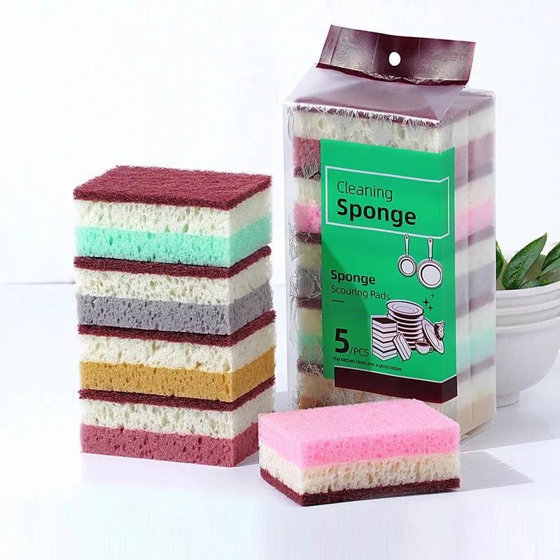 High density sponge cleaning cloth, dishwashing cloth, non greasy kitchen and catering supplies, sponge brush, pot and bowl Peaceful Pleasures Health and Wellness