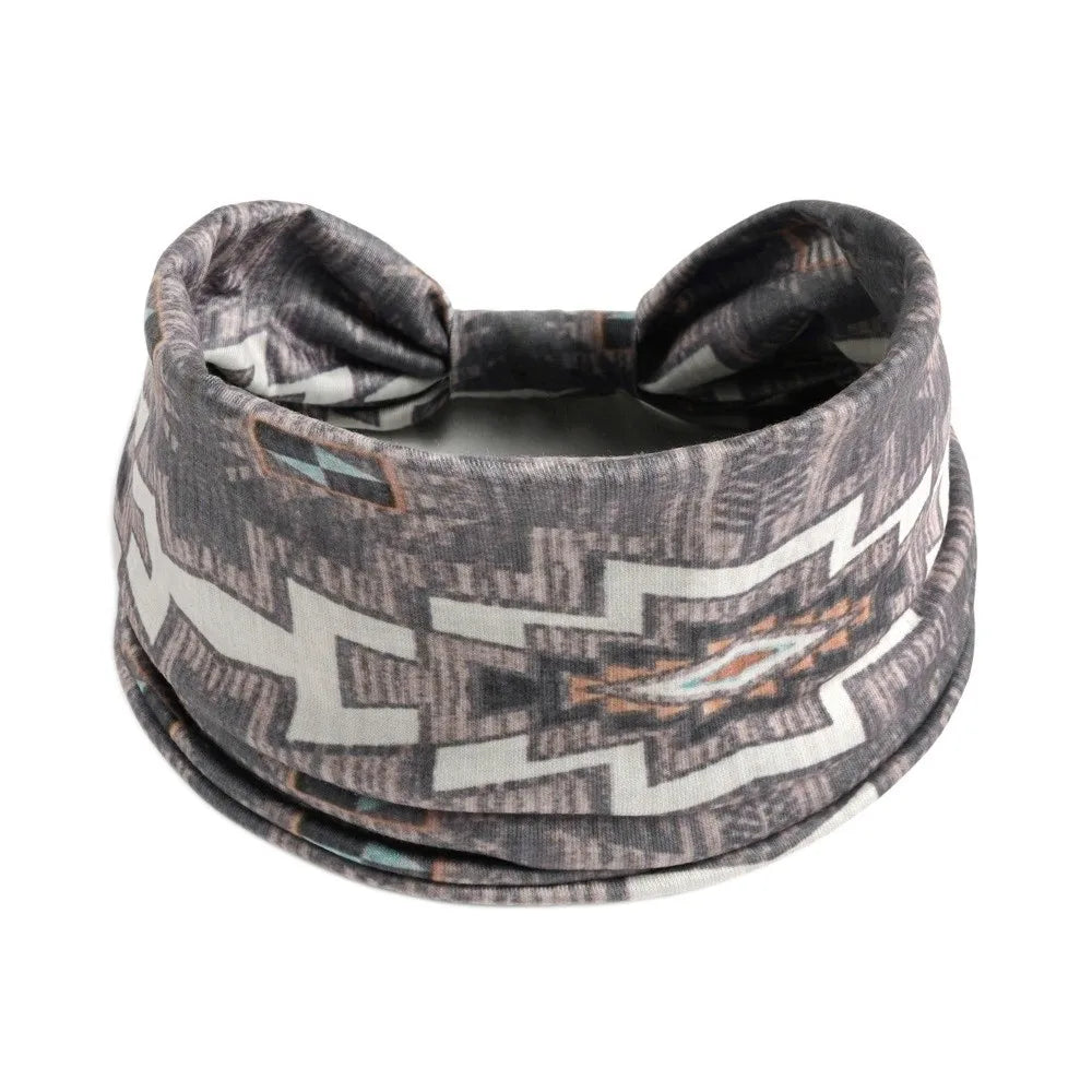 Boho Knot Wide Turban Headband – Elastic Hair Wrap for Women