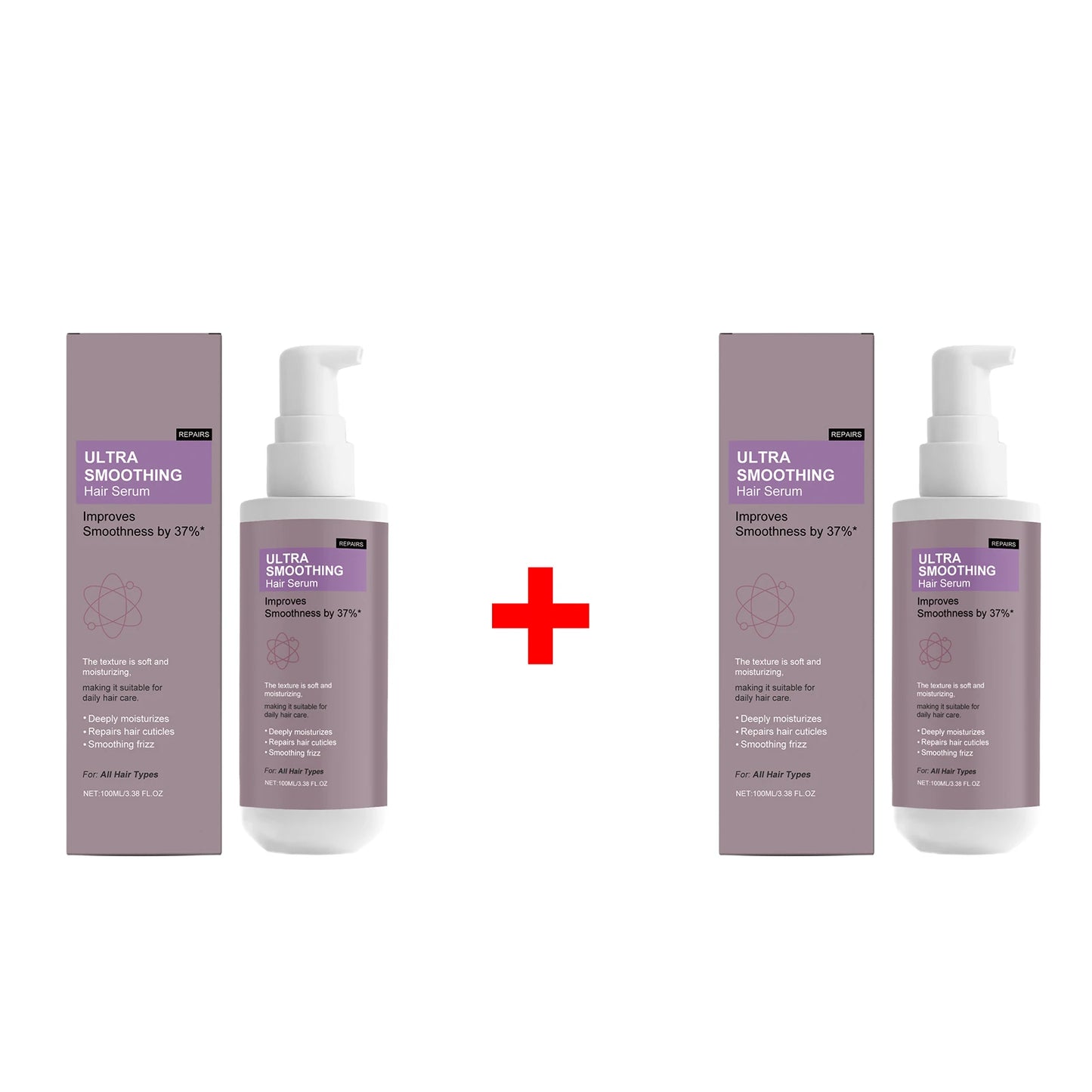 37% Smoothing Hair Serum for Dry & Frizzy Hair Anti-Frizz & Cuticle Repair Serum Prevent Hair Loss Reduce Breakage Hair Care Peaceful Pleasures Health and Wellness 2pcs