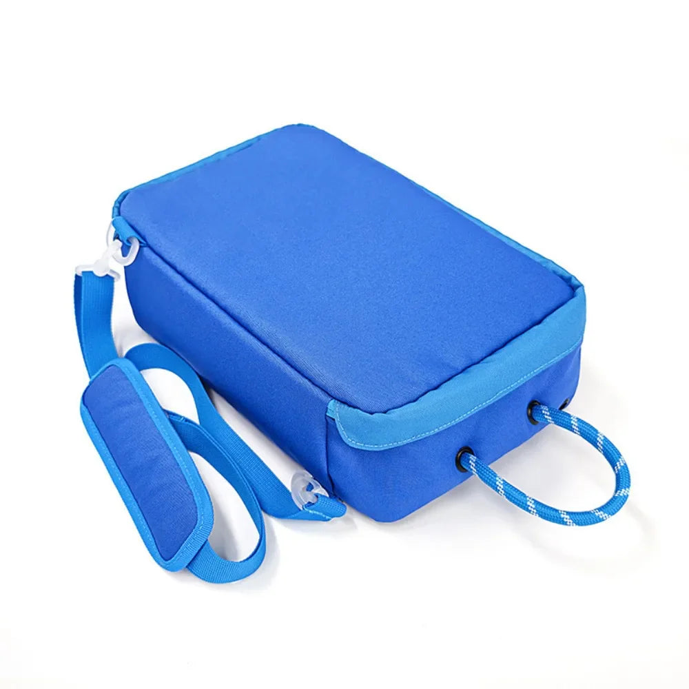 Portable Cuboid Shoe Bag – Breathable Travel Organizer & Shoulder Strap