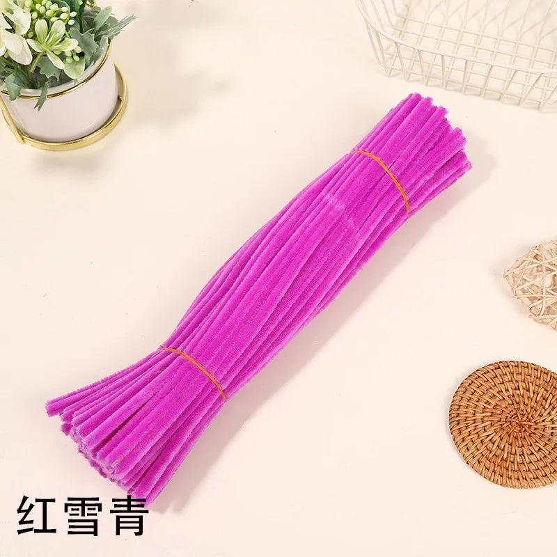 Macaron Fluffy Pipe Cleaners – Thick Plush DIY Craft Twist Sticks