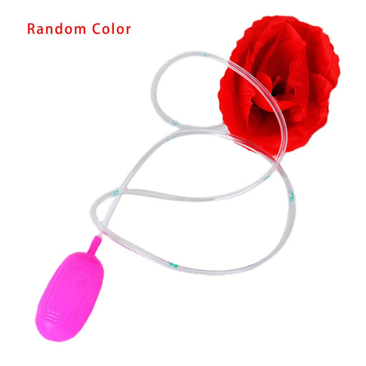 （Random Color）Lovely & High Quality 1 pcs Trick Funny Joke Prank Toys Water Squirt Rose Clown Flowers Wedding banquet Peaceful Pleasures Health and Wellness