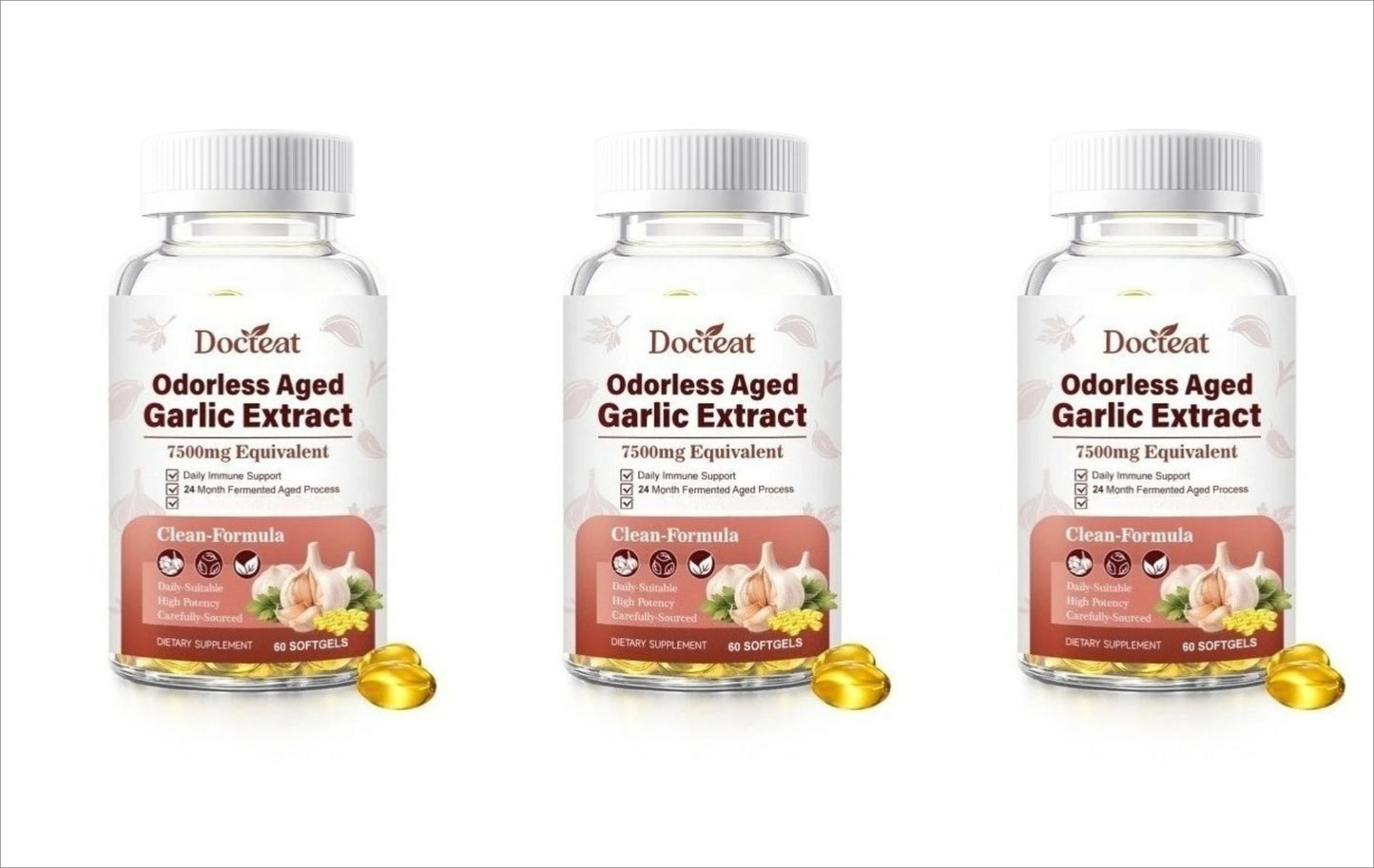 Odorless Aged Garlic Extract Softgels | 60ct Daily Supplement